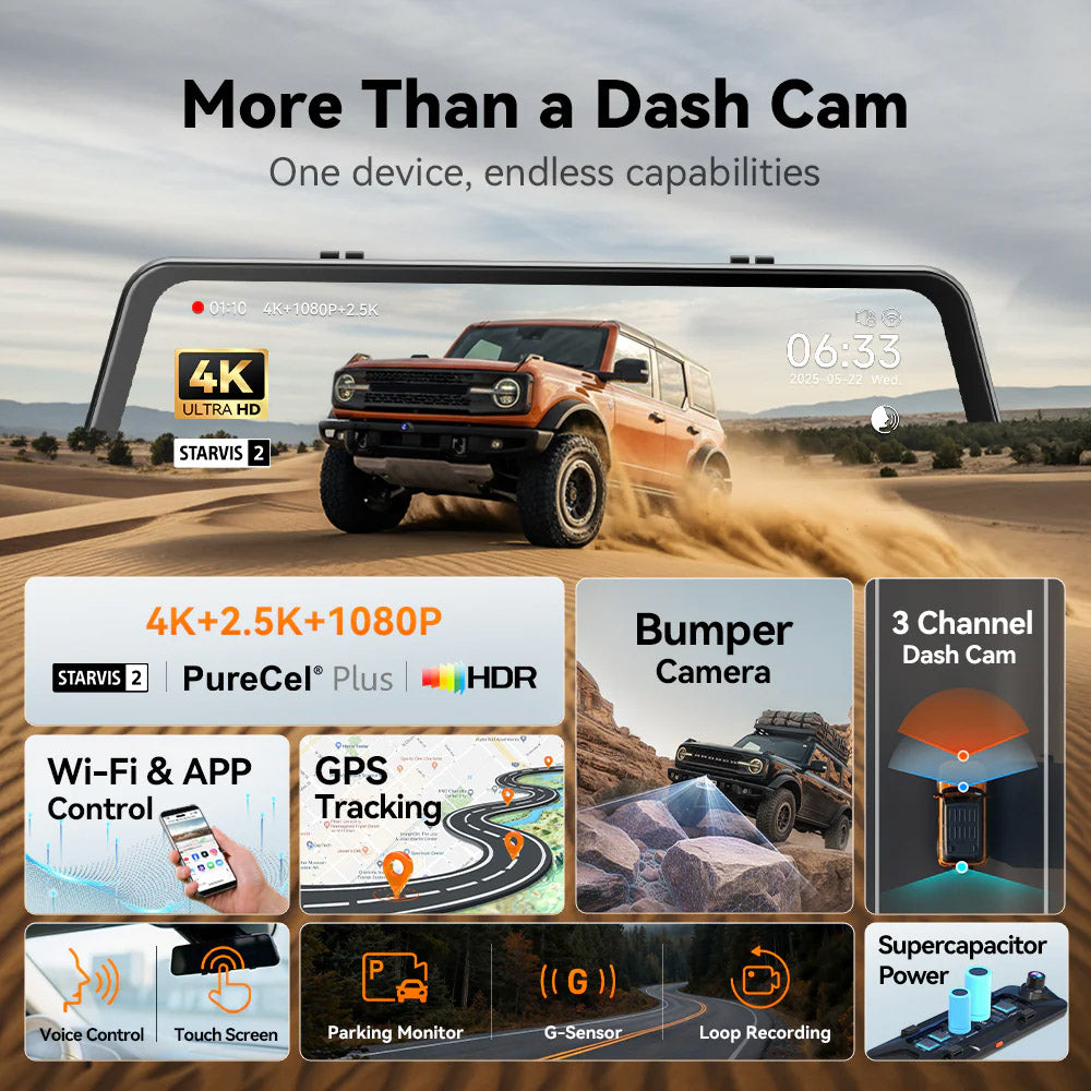 Wolfbox G900 TriPro Bumper Version w/Hardwire Kit